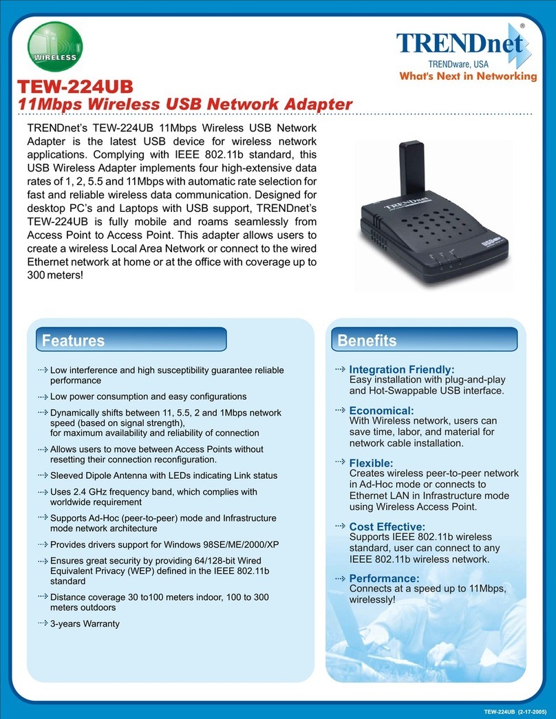 TRENDnet TEW-224UB User manual
