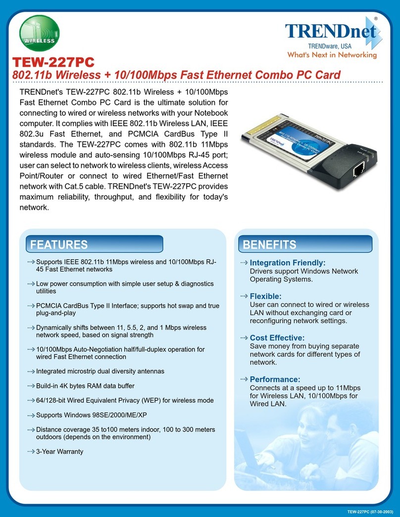TRENDnet TEW-227PC User manual