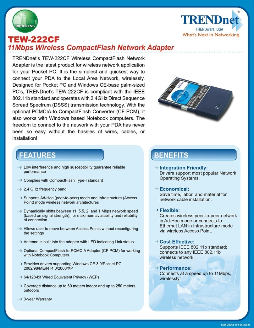 TRENDnet TEW-222CF User manual