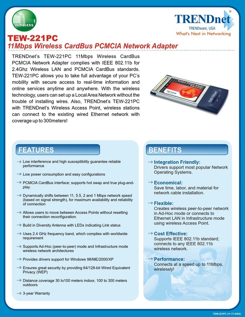 TRENDnet TEW-221PC User manual