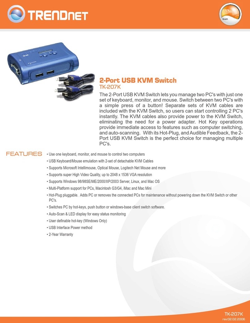 TRENDnet TK-207K - KVM Switch - USB User manual