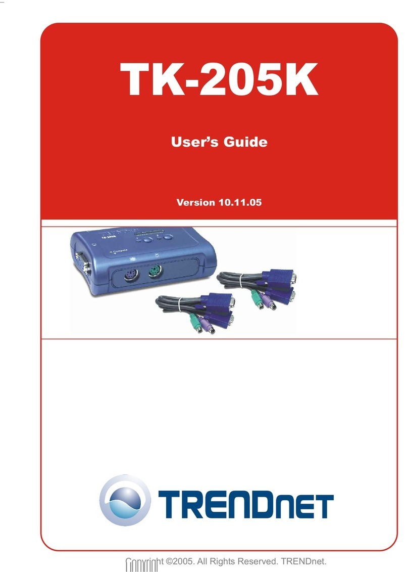 TRENDnet TK-205K - PS/2 KVM Switch user guide TRENDnet TK-205K - PS/2 KVM Switch user guide