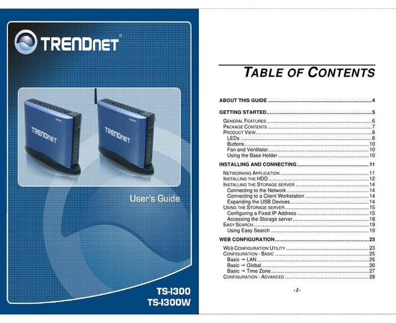 TRENDnet TS-I300 - NAS Server - ATA-133 user guide TRENDnet TS-I300 - NAS Server - ATA-133 user guide