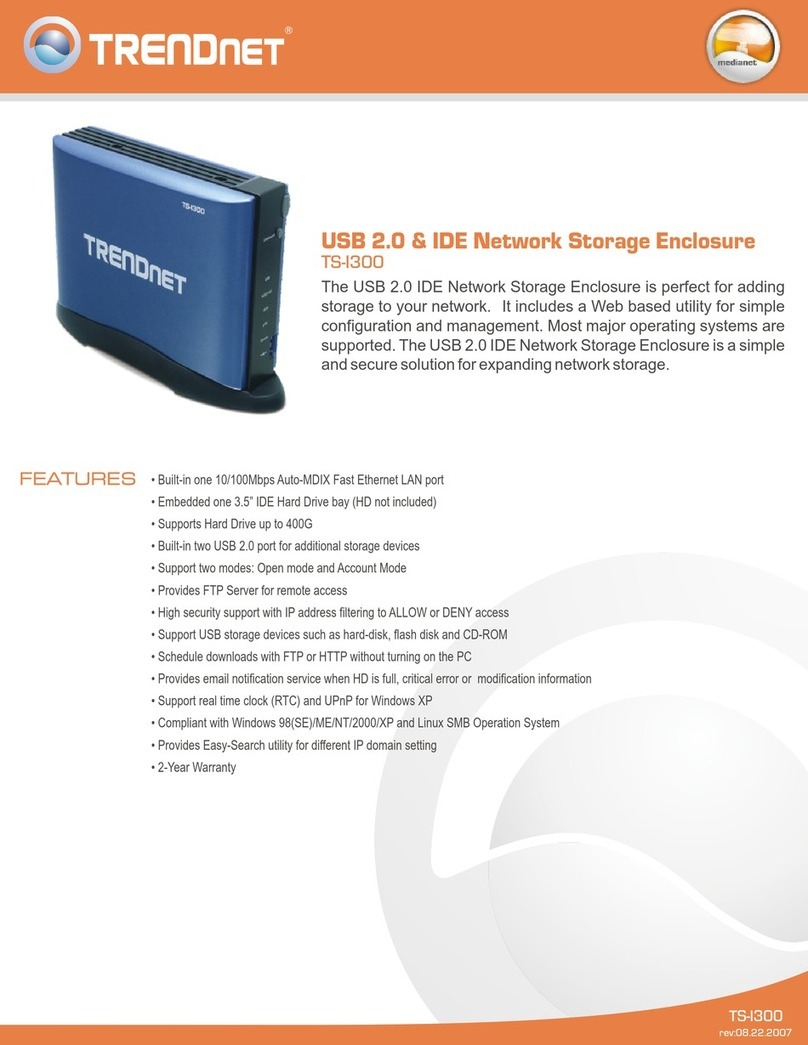 TRENDnet TS-I300 - NAS Server - ATA-133 User manual