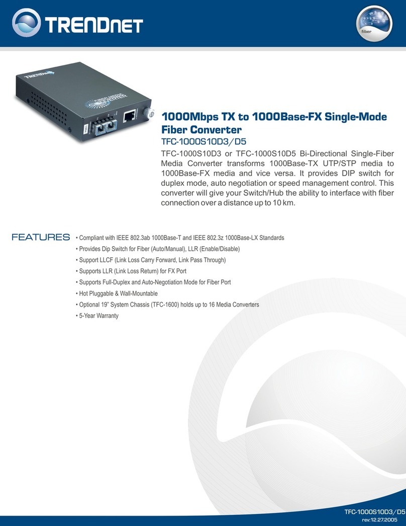 TRENDnet TFC-1000S10D3 Specifications