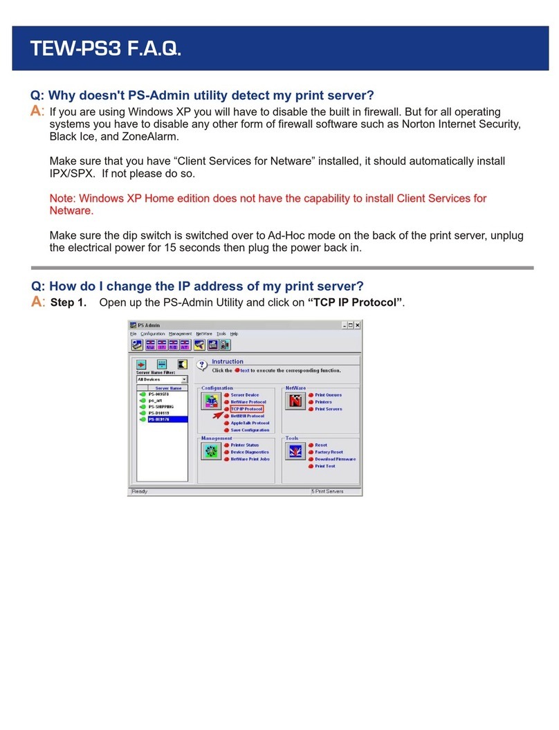TRENDnet TEW-PS3 Instruction Manual TRENDnet TEW-PS3 Instruction Manual