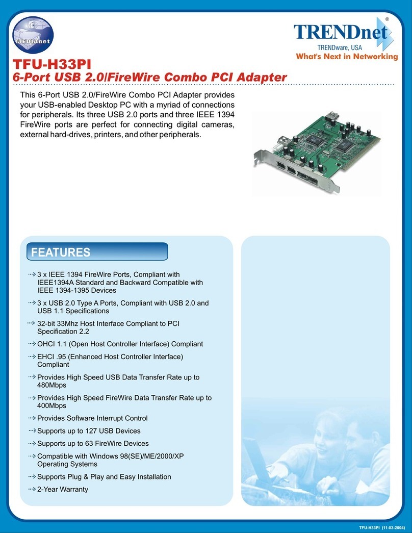TRENDnet TFU-H33PI Specifications