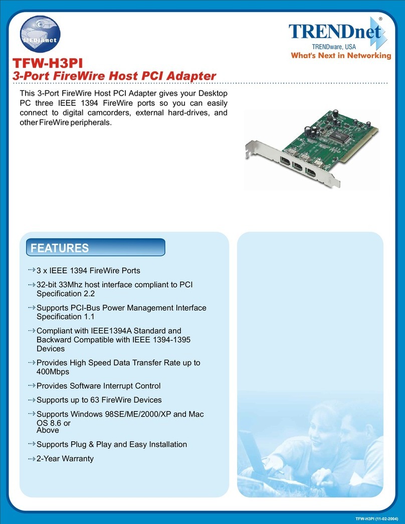 TRENDnet TFW-H3PI User manual