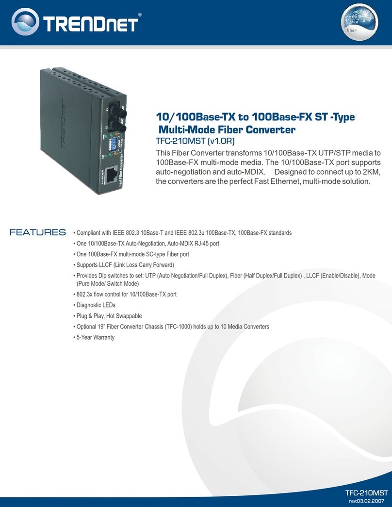 TRENDnet TFC-210MST - Media Converter - External Specifications TRENDnet TFC-210MST - Media Converter - External Specifications