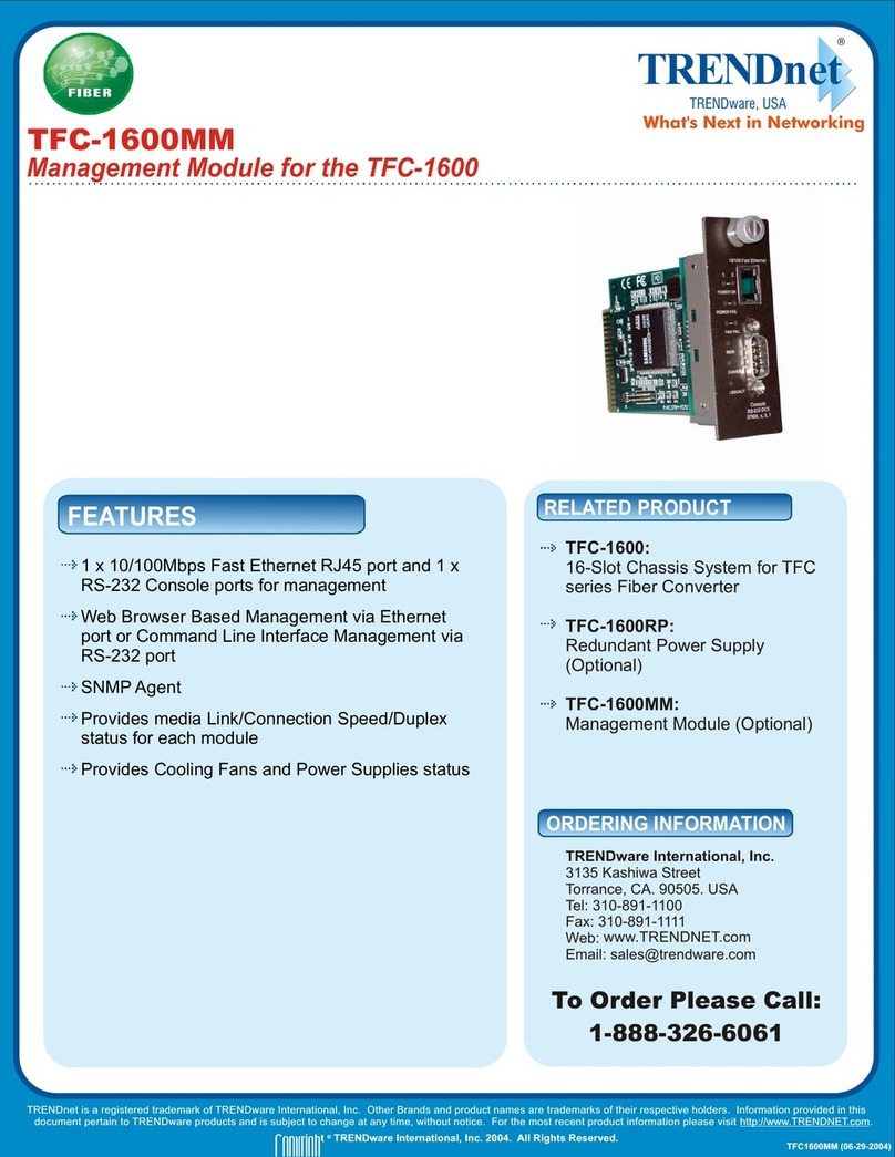 TRENDnet TFC-1600MM Specifications