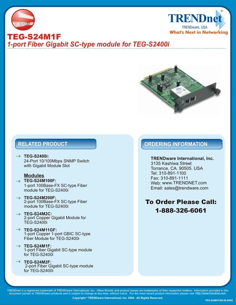 TRENDnet TEG-S24M1F supplementary guide