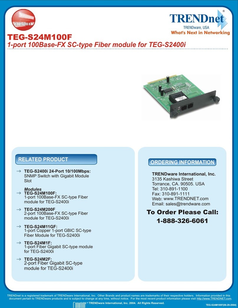 TRENDnet TEG-S24M100F supplementary guide