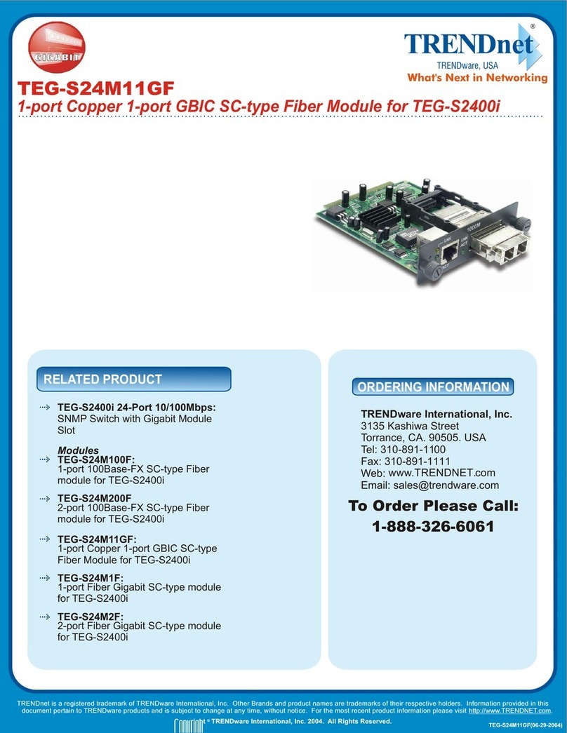 TRENDnet TEG-S24M11GF supplementary guide TRENDnet TEG-S24M11GF supplementary guide