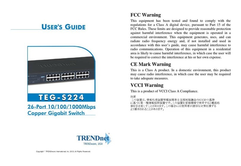 TRENDnet TEG-S224 - DATA SHEETS user guide