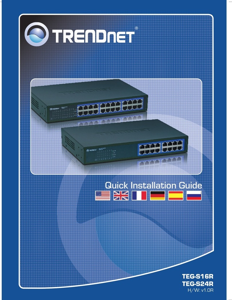 TRENDnet TEG-S16R - DATA SHEETS User manual