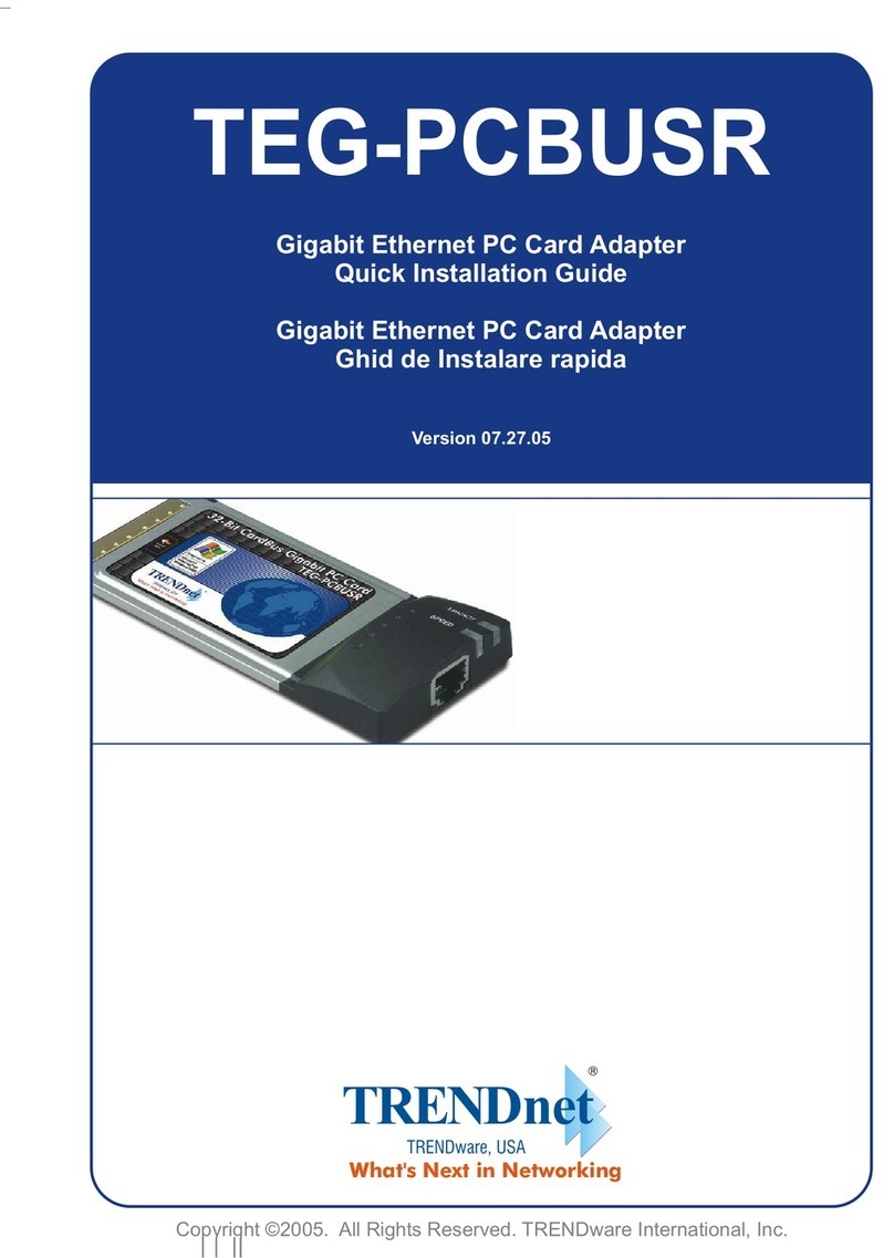 TRENDnet TEG-PCBUSR User manual