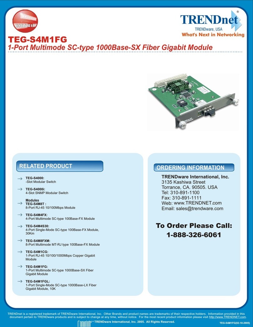 TRENDnet TEG-S4M1FG supplementary guide
