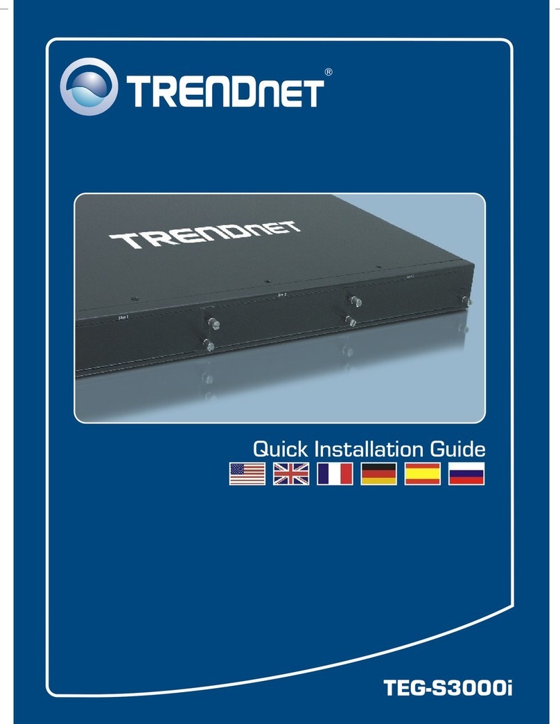 TRENDnet TEG-S3000I - TEG Gigabit Layer 2 Managed Chassis S3000i... Quick installation guide TRENDnet TEG-S3000I - TEG Gigabit Layer 2 Managed Chassis S3000i... Quick installation guide
