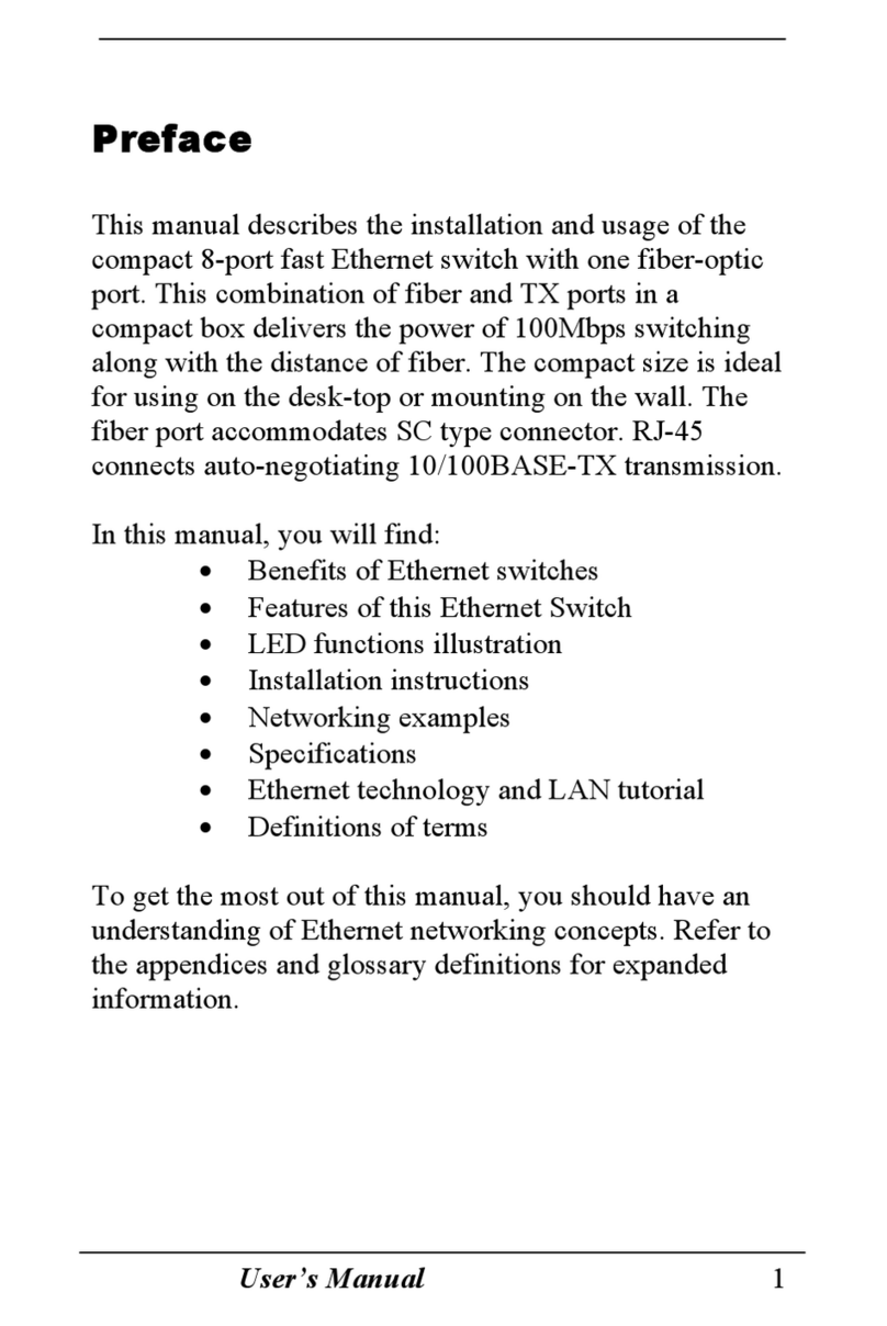 TRENDnet TE100-S81FX user manual