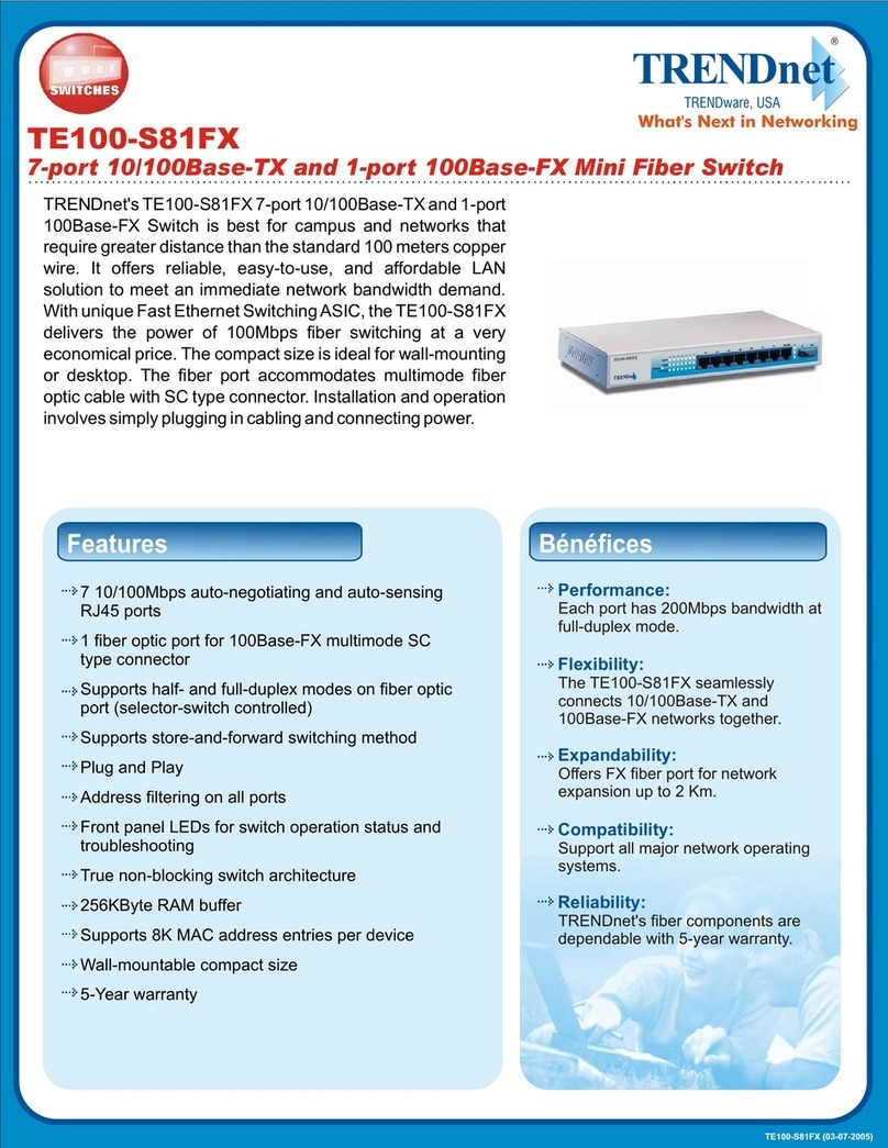 TRENDnet TE100-S81FX User manual