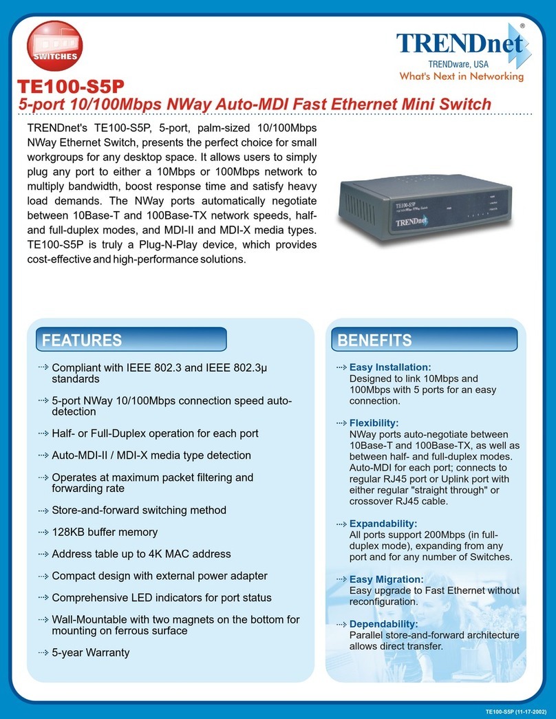 TRENDnet TE100-S5Pplus User manual