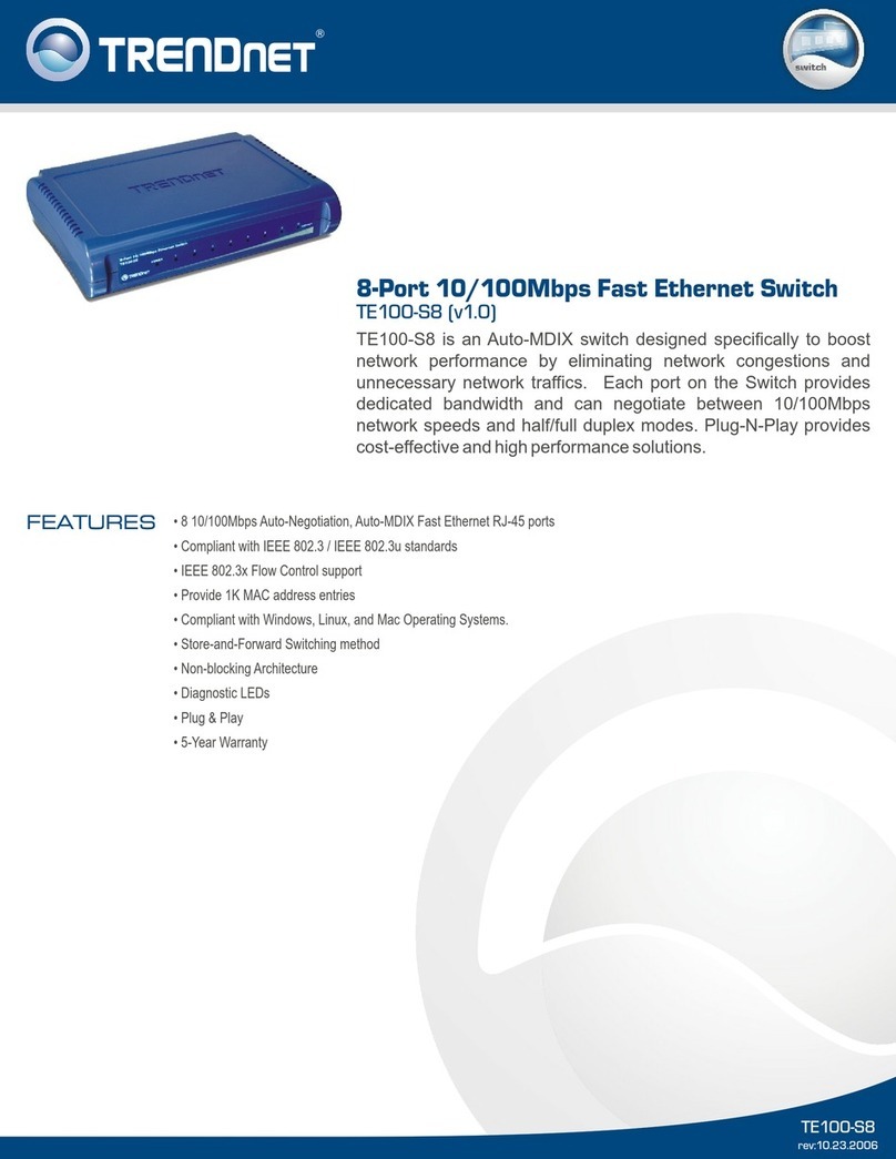 TRENDnet TE100-S8 User manual