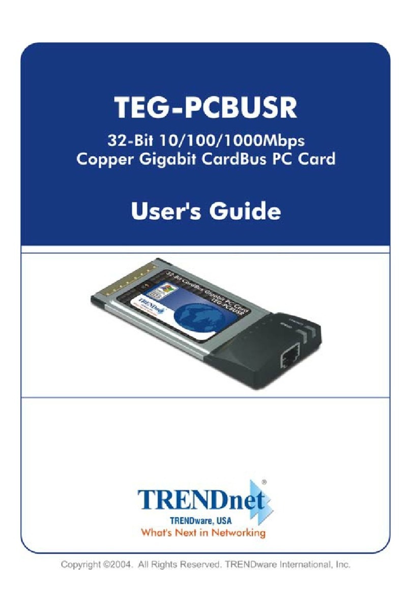 TRENDnet TEG-PCBUSR User manual