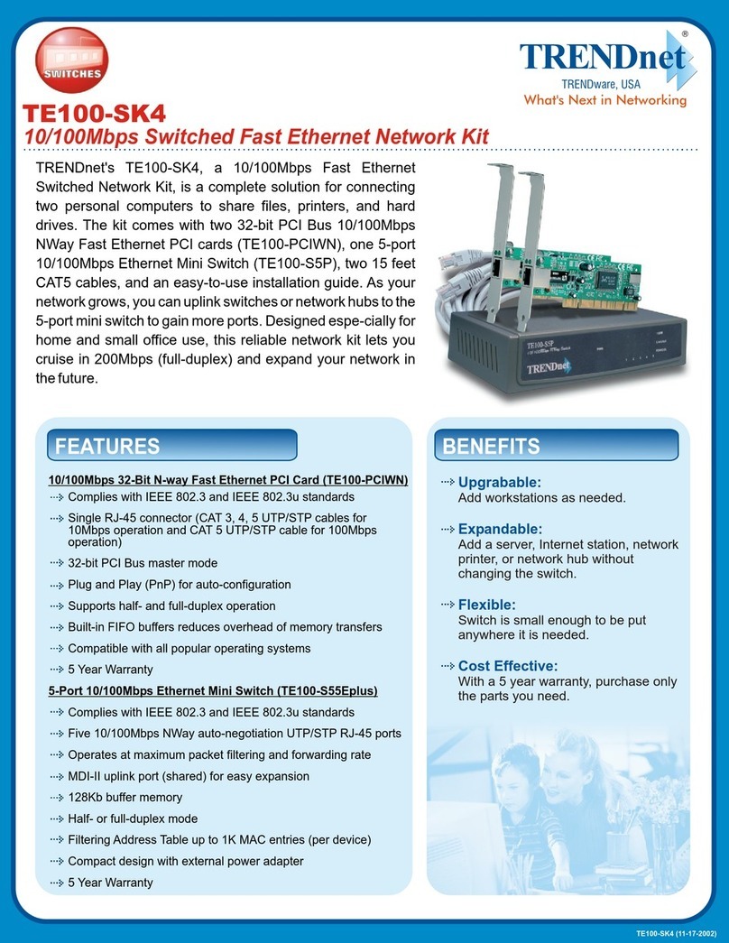 TRENDnet TE100-SK4 User manual TRENDnet TE100-SK4 User manual