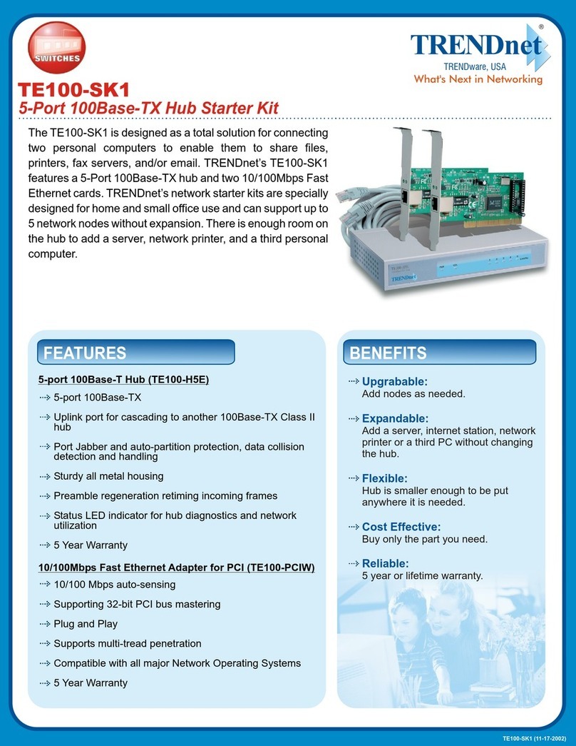 TRENDnet TE100-SK1 User manual