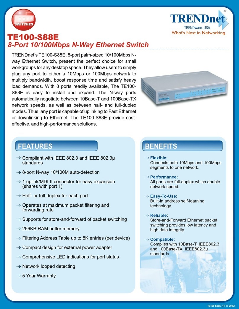 TRENDnet TE100-S88E User manual TRENDnet TE100-S88E User manual