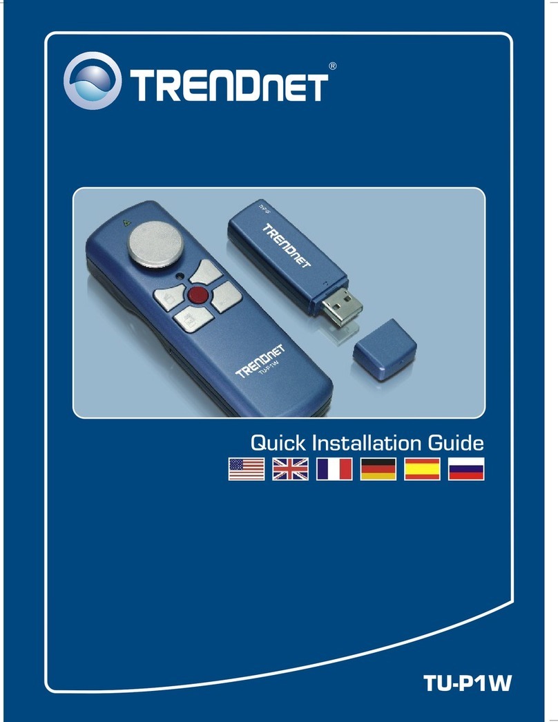 TRENDnet TU-P1W - 2.4GHz Wireless Presenter Presentation Remote... Quick installation guide