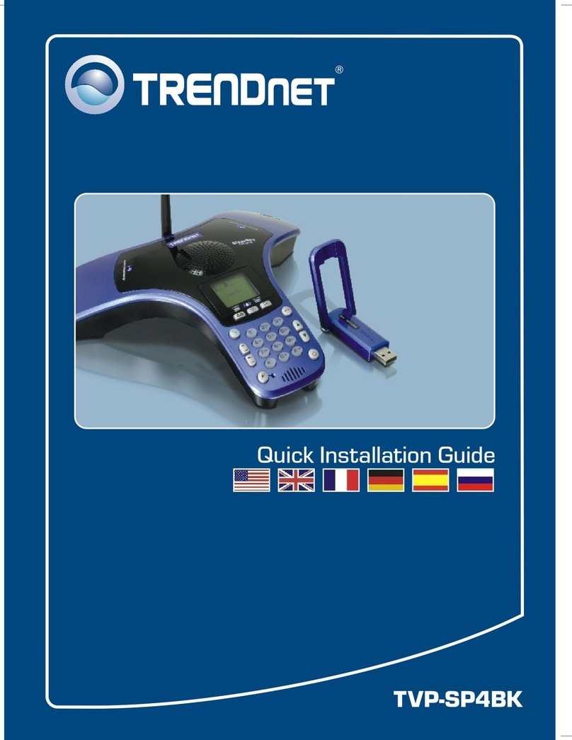 TRENDnet TVP-SP4BK - ClearSky Bluetooth VoIP Conference... Quick installation guide TRENDnet TVP-SP4BK - ClearSky Bluetooth VoIP Conference... Quick installation guide