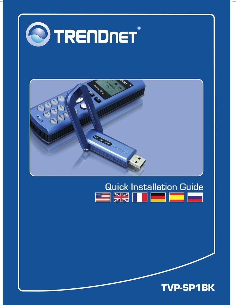 TRENDnet ClearSky TVP-SP1BK Quick installation guide