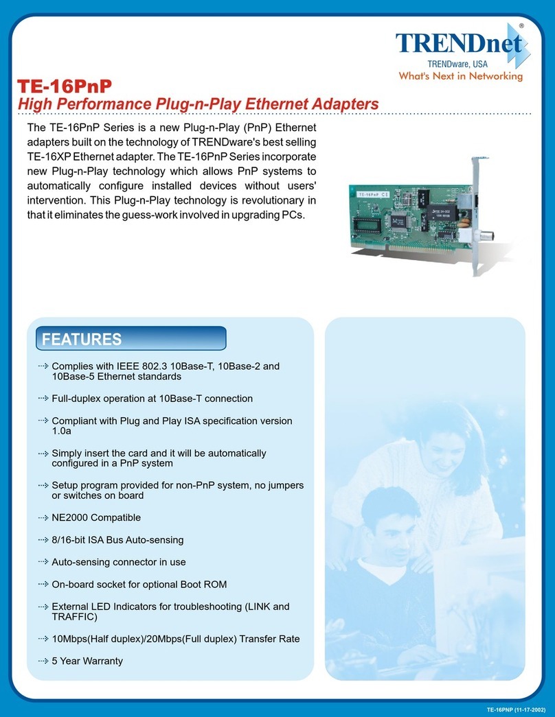 TRENDnet TE-16PNP User manual