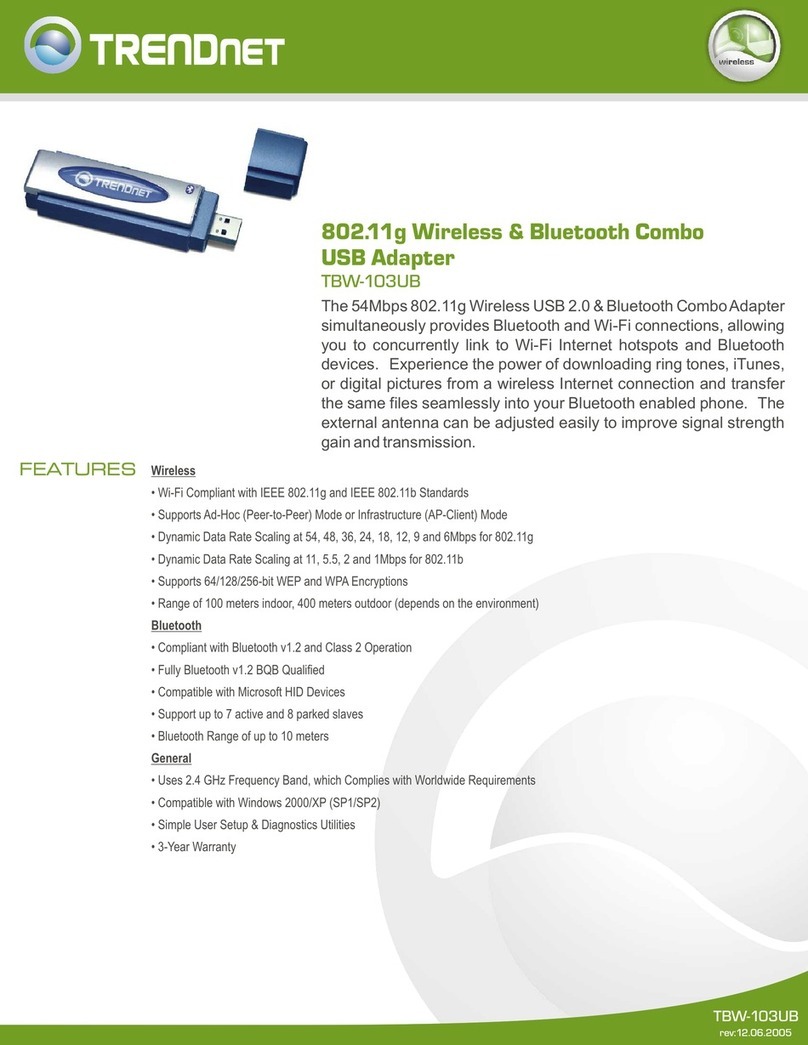 TRENDnet TBW-103UB User manual
