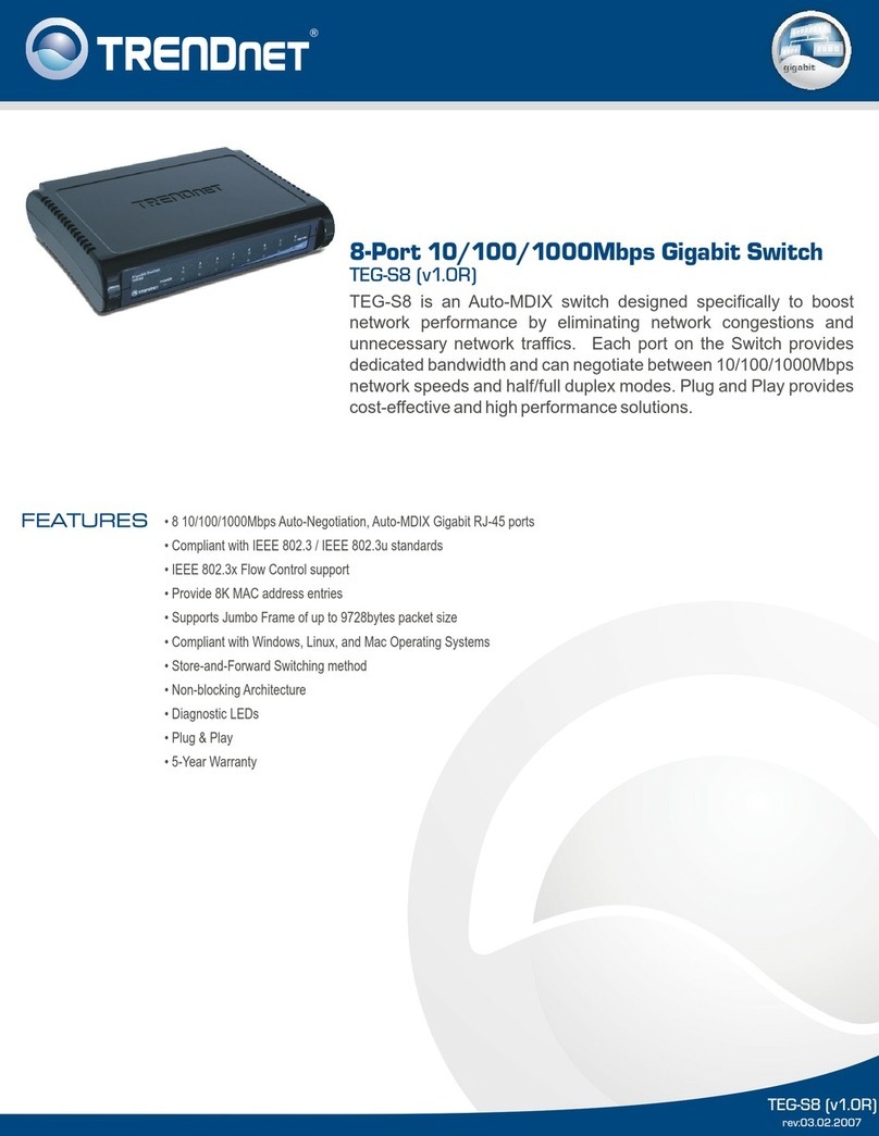 TRENDnet TEG-S8 - Gigabit Switch User manual