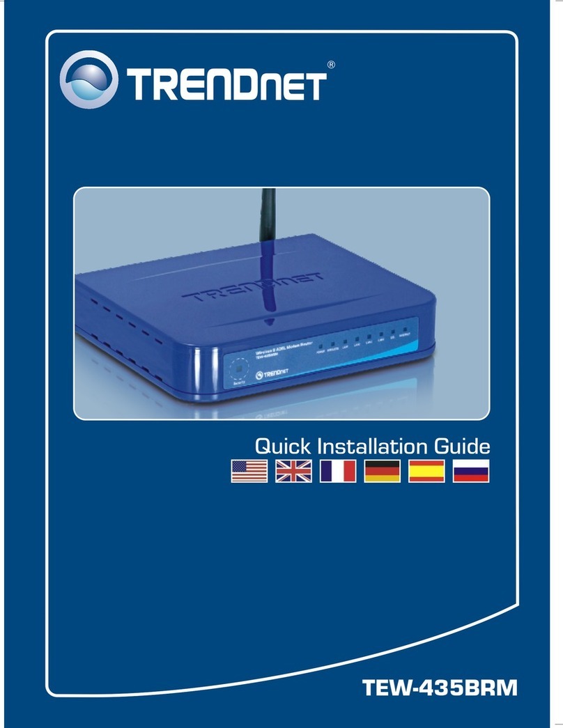 TRENDnet TEW-435BRM - 54MBPS 802.11G Adsl Firewall M User manual TRENDnet TEW-435BRM - 54MBPS 802.11G Adsl Firewall M User manual