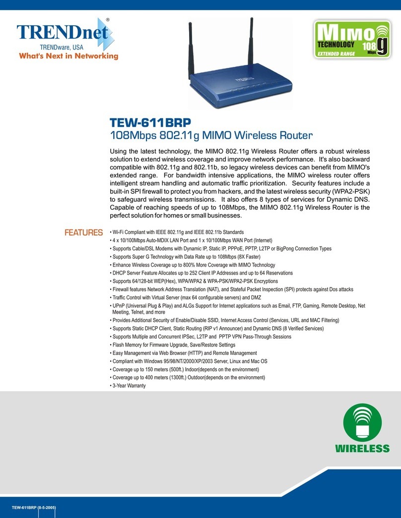TRENDnet TEW-611BRP User manual TRENDnet TEW-611BRP User manual