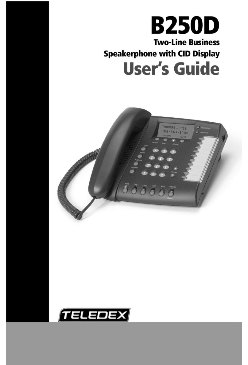 Teledex B250D user guide