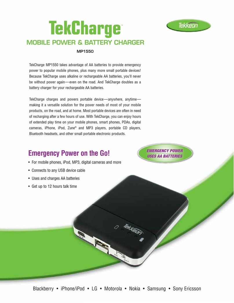 Tekkeon TekCharge MP1550 Specifications