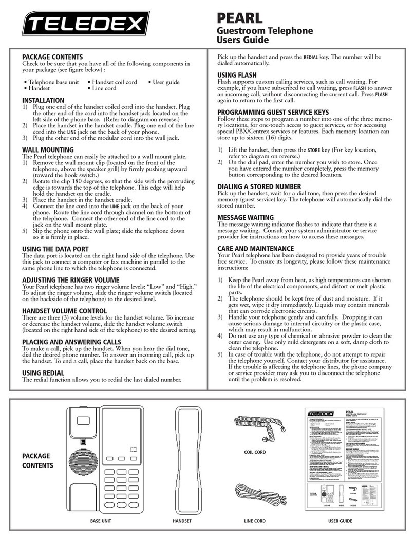 Teledex Pearl user guide