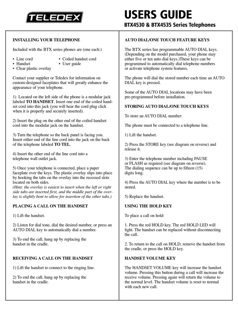 Teledex BTX4530 Series User manual