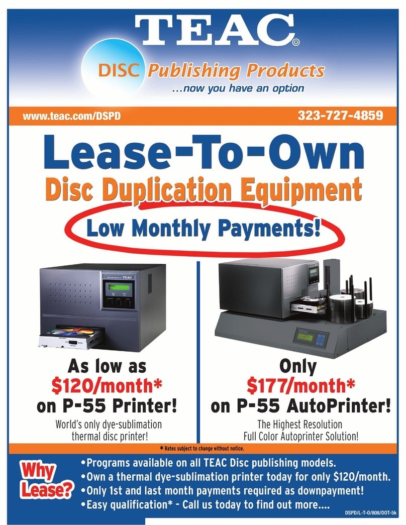 Teac P-55 AutoPrinter datasheet