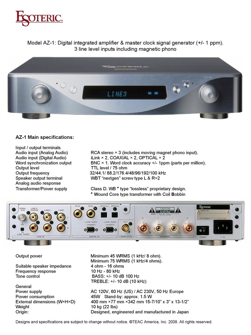 Esoteric AZ-1 Specifications