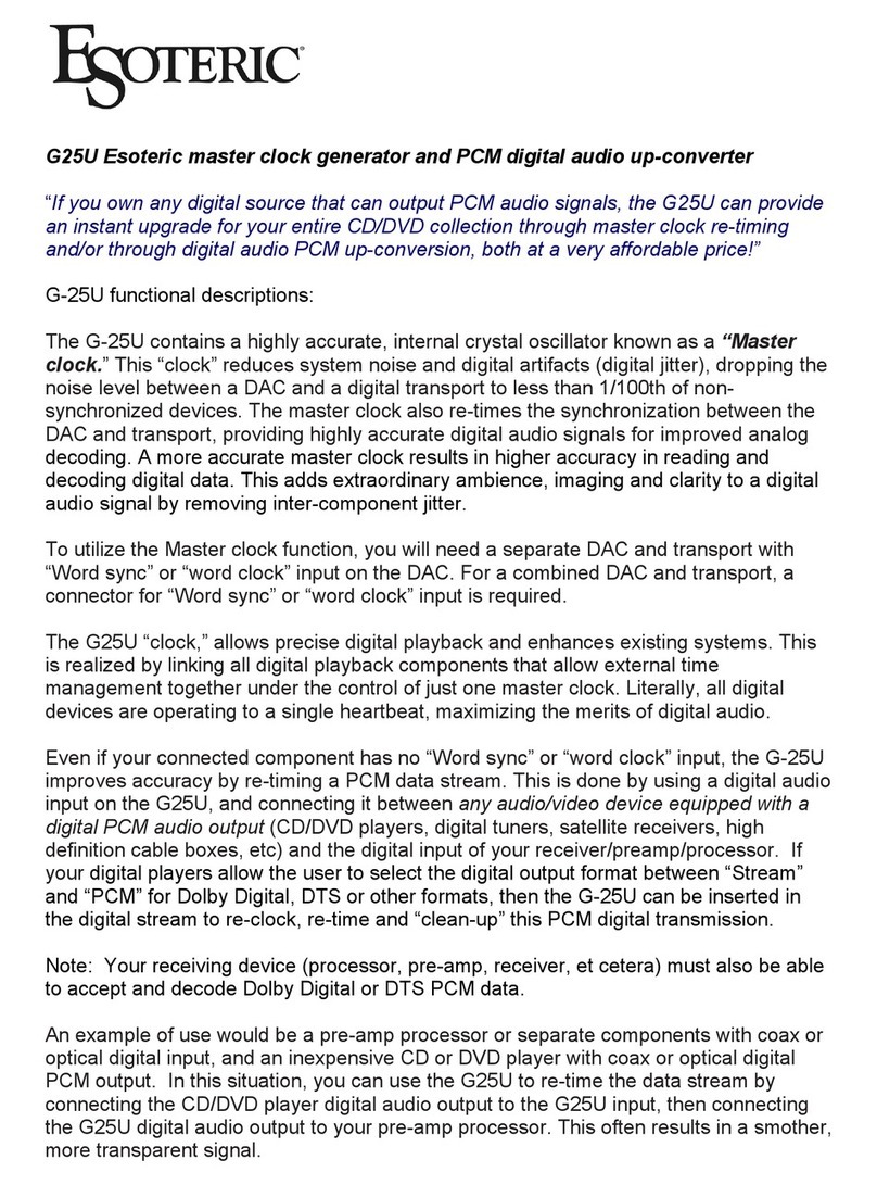 Esoteric G-25U Specifications