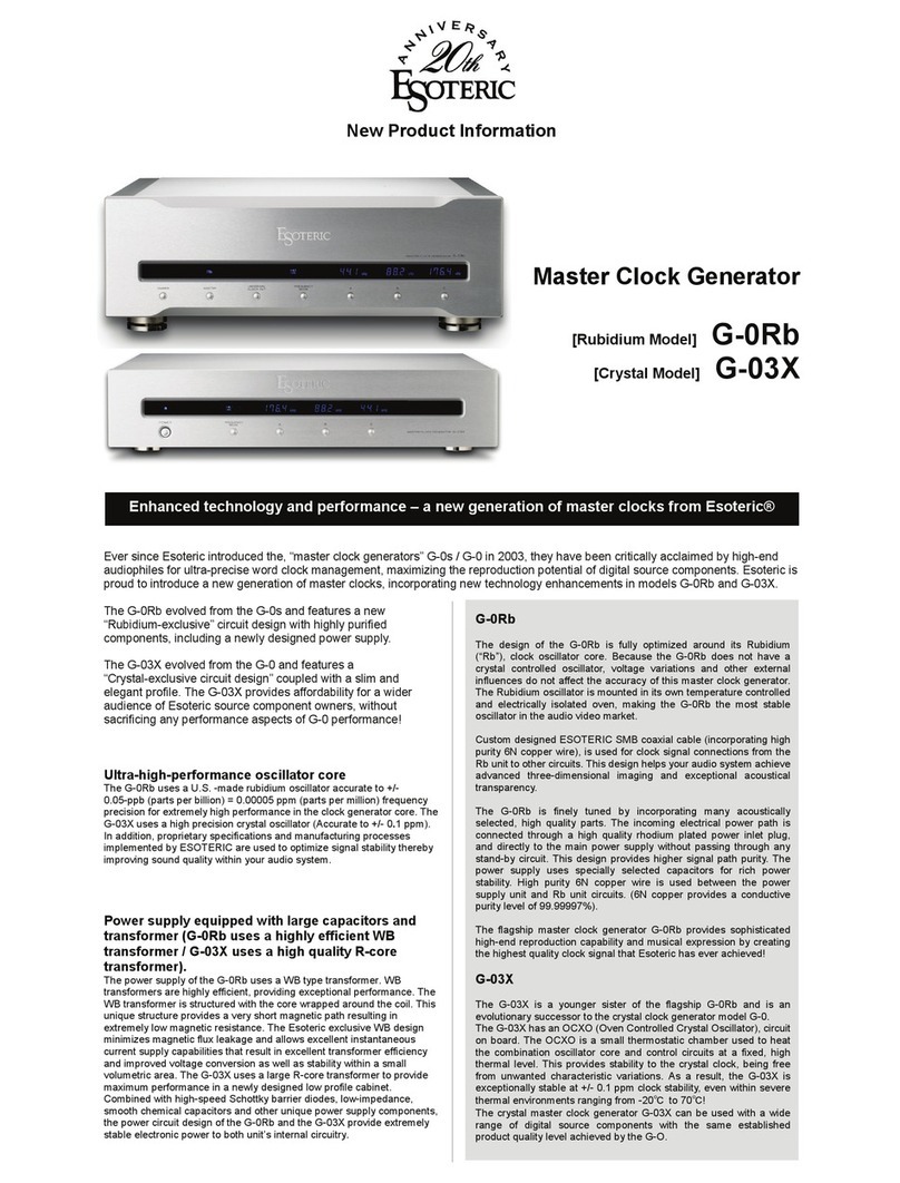 Esoteric Esoteric G-03X User manual