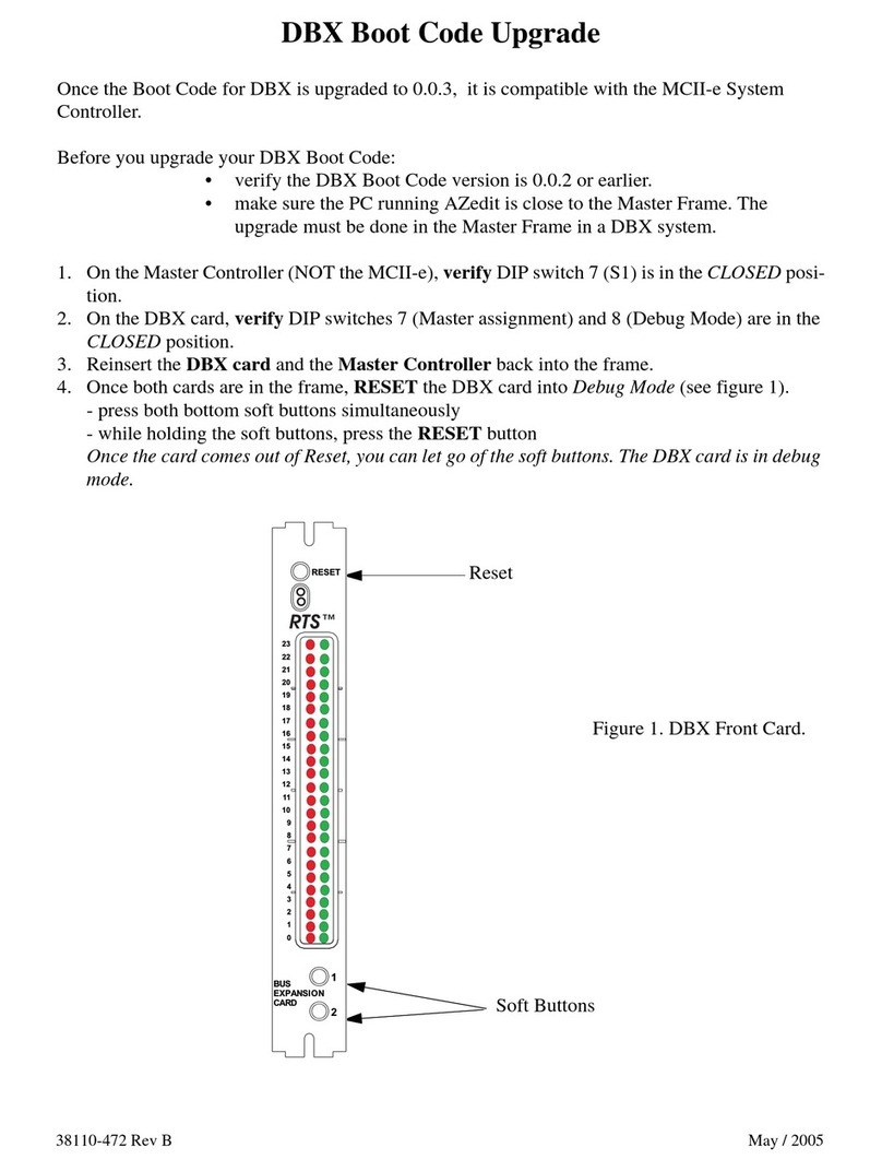 Telex DBX User manual