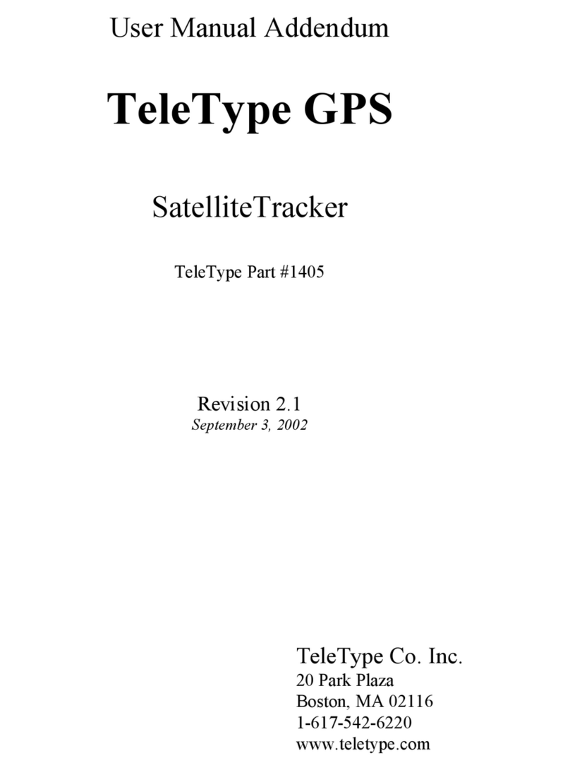 Teletype SatelliteTracker 1405 Installation and operating instructions