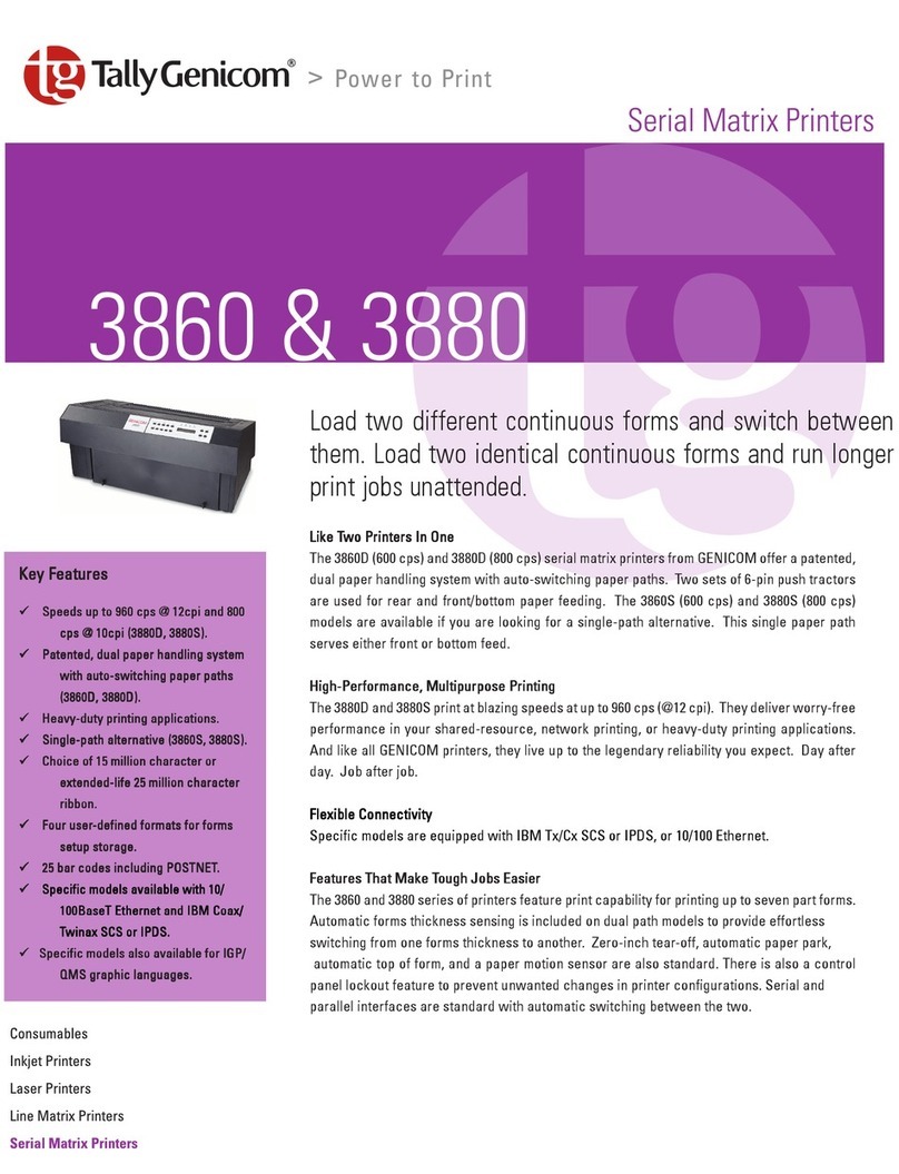TallyGenicom 3860 User manual TallyGenicom 3860 User manual