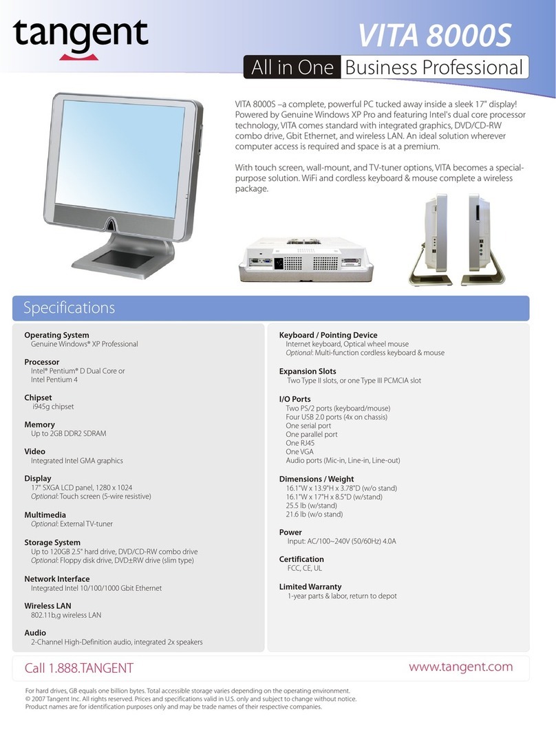 Tangent VITA 8000S User manual Tangent VITA 8000S User manual